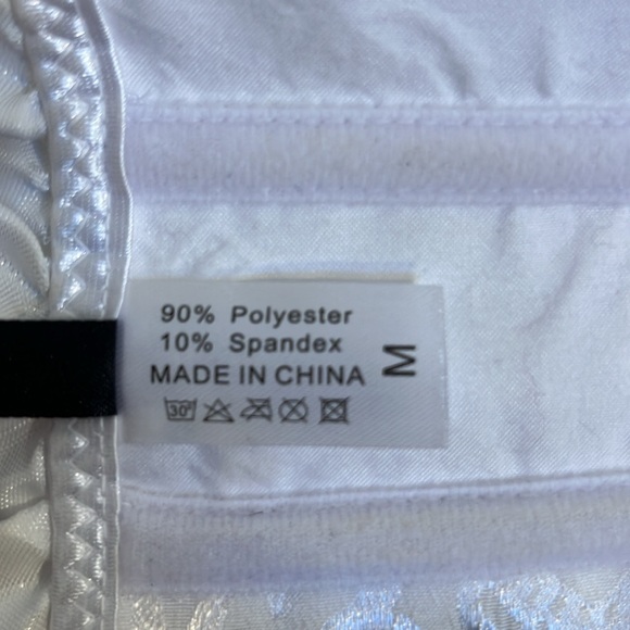 ADORE ME White Corset LARGE Ruffle Tie Bride Bridal Wedding Ruffle Trim Size M - Picture 8 of 9